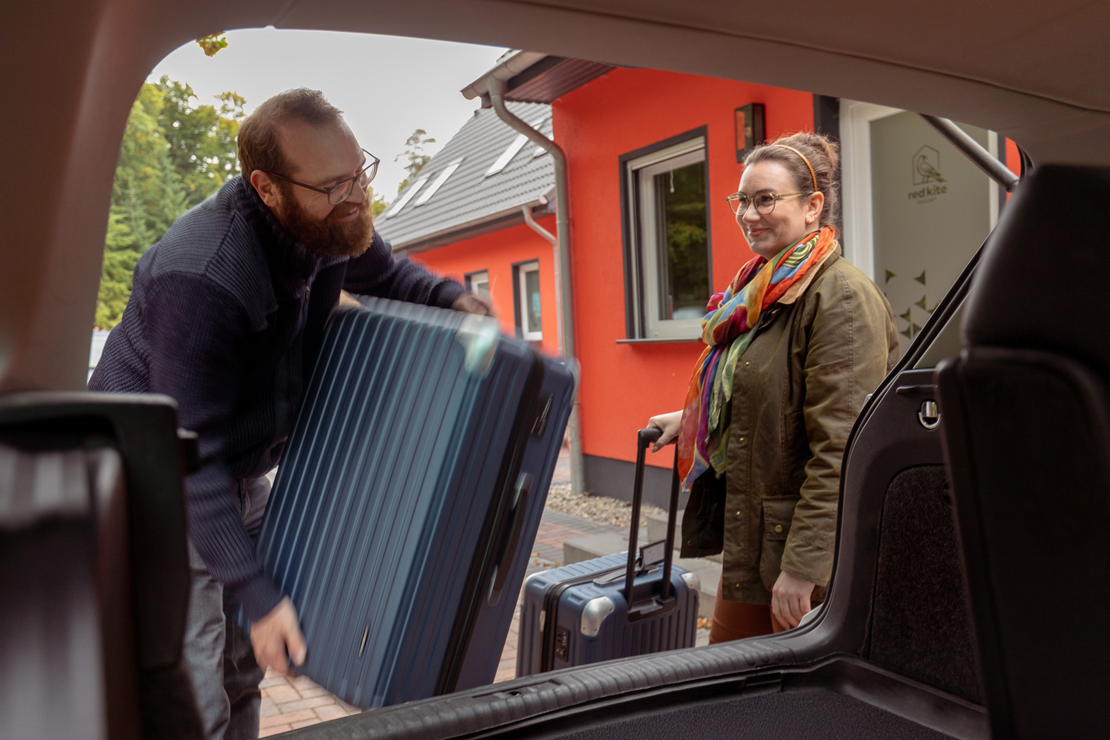 Gäste bei der Anreise